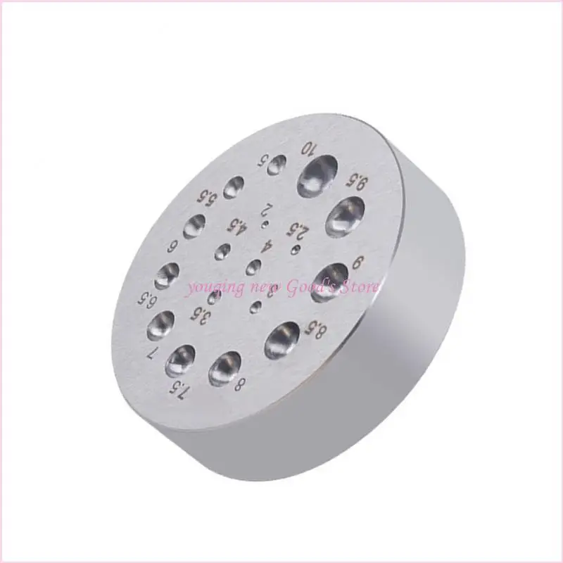 

57QA Jewelry Dapping Block Jewelry Making Tools Steel Crafting Block Jewelry Polishing Tool Metal Forming Block for Shaping