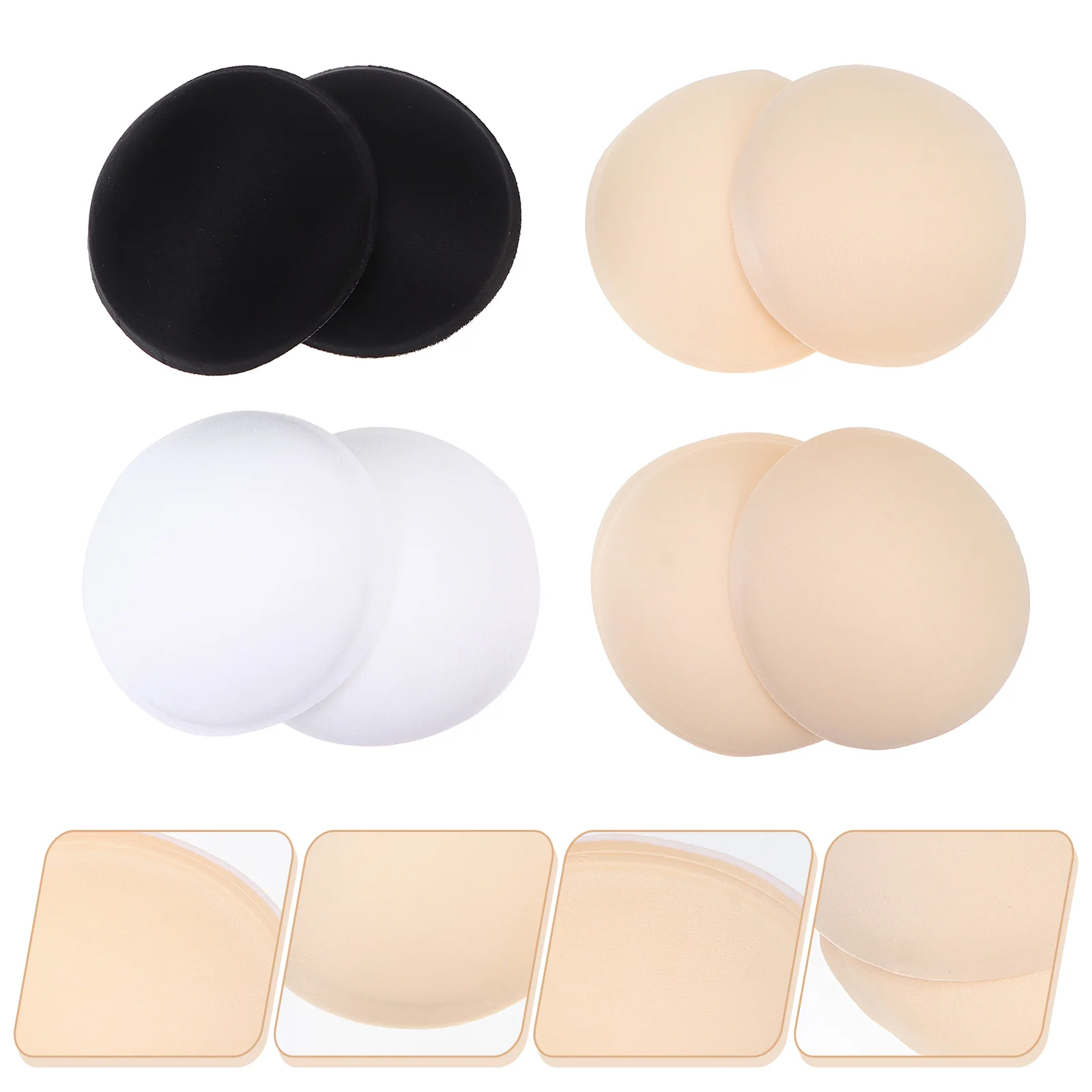 

4 Pairs Sponge Pads Breast Padding Insert Woman Push up Cups for Sewing Inserts Inserts Wedding Dress Absorb Sweat