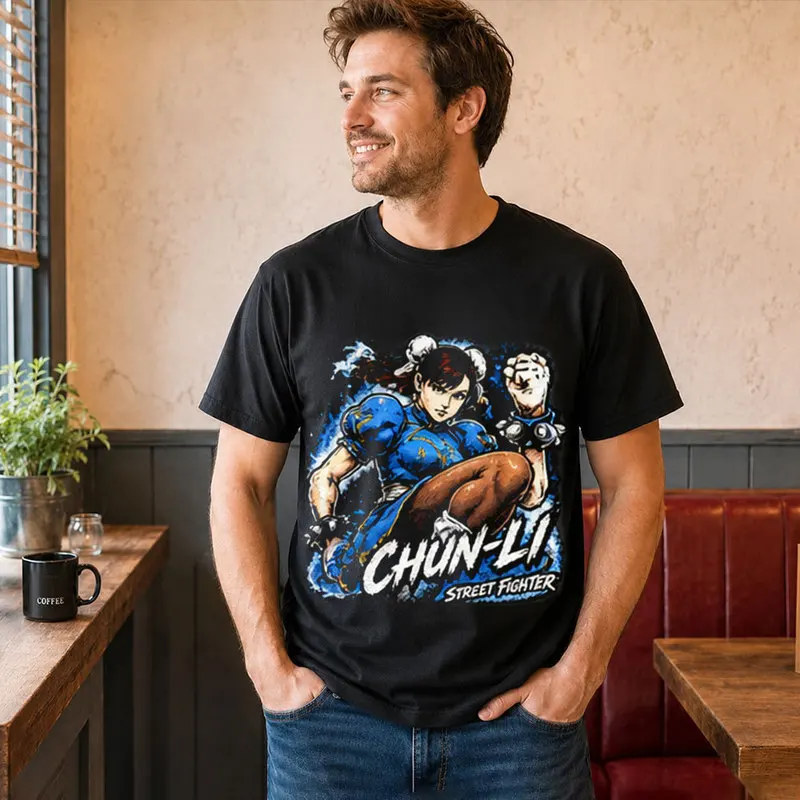 Street Fighter Graphic T-shitr Gift for Gamer Retro Arcade Fighting Game Classic Tee 0813 Hadouken