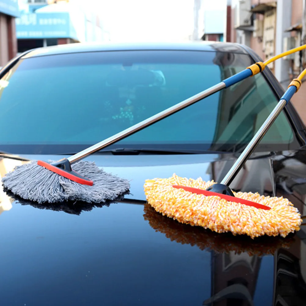 90cm Car Wash Brush Car Cleaning Mop Long Handle Car Cleaning Kit with Water Dispenser Non-Scratch Bristle Auto Accessories 2023