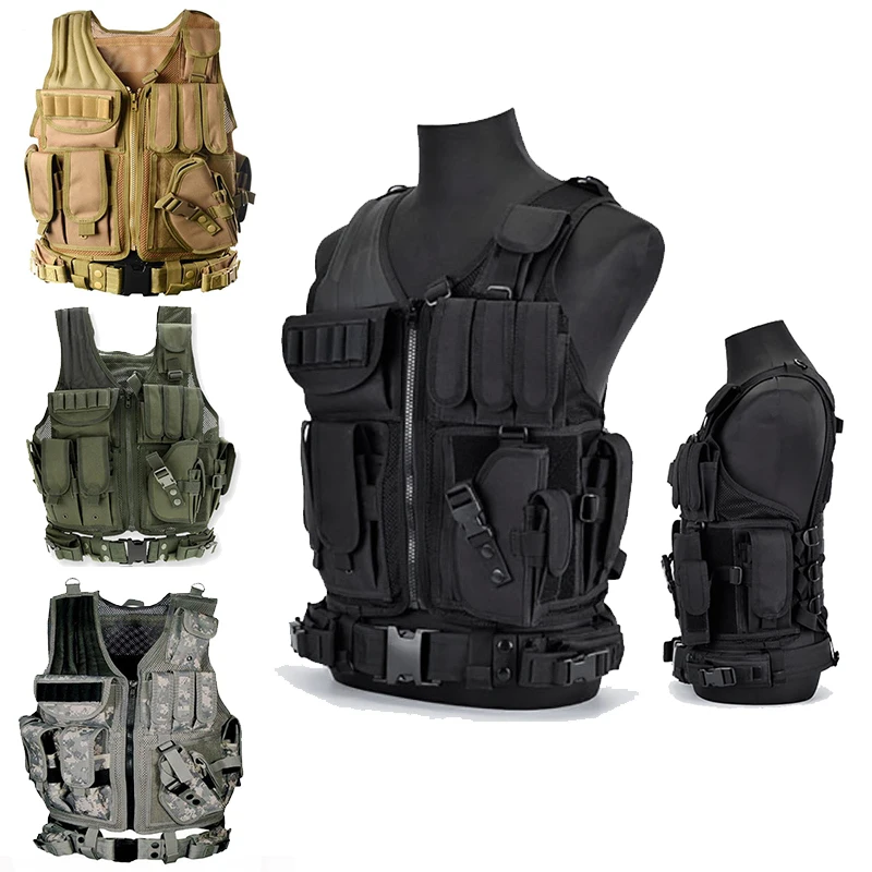 

Police Training Combat Armored Equipment Military Tactical Vest Army Paintball Hunting Air Gun Vest Molle Protective Vest