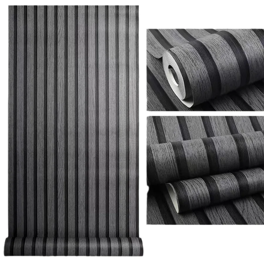 Yellow Lines Imitation Grid Stripes PVC Self-adhesive Wallpaper Living Room Dining Room Bedroom Background Wall Stickers