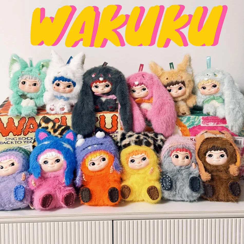 

Wakuku V1 V2 Fox & Bunny Trickor Treat Blind Box Cute Wakuku Action Figure Mystery Box Anime Doll Keychain Suprise Bag Toys