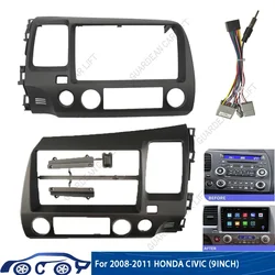 9 INCH For Honda Civic 2008-2011 Car Radio Fascias Android GPS Stereo Frame Panel Player 2DIN Head Unit Installation Trim