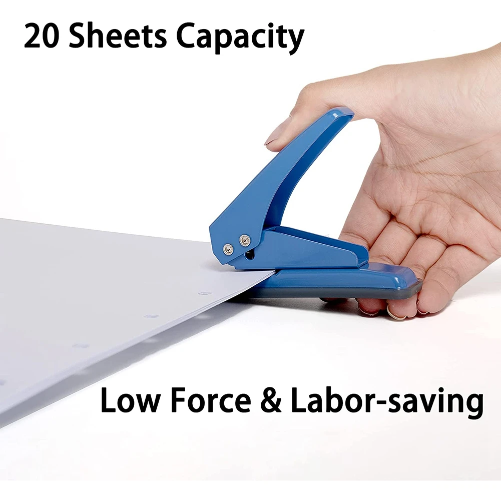 KW-TRIO 3 Pieces Single Hole Puncher with Lock Handheld 1/4 Inches Hole Puncher 20 Sheet Punch Capacity Punchers Hand Craft