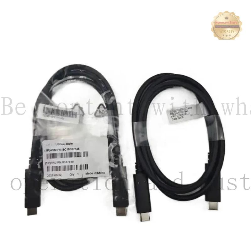 YD 2PCS Original SC10W67433 03X7610 3X7610 FOR Lenovo TYPEC Lightning Wire Suitable For X1 T58 X390 T14s P1 T490 X1E