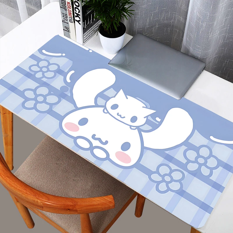 Cinnamoroll Mouse Pad durable XL Lockedge Large Gaming Accessories Computer Gamer Keyboard Mouse Mat Desk Mousepad For Csgo