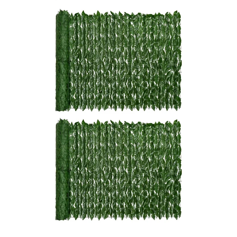 

2X Artificial Ivy Privacy Fence Screen 0.5X3M Artificial Hedges Fence And Ivy Vine Leaf Decoration For Outdoor Garden CNIM Hot