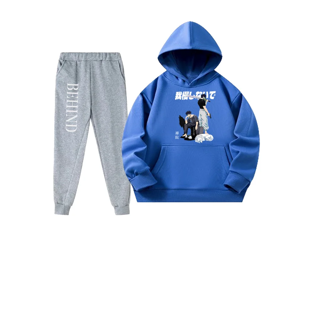 

2024 детский спортивный костюм, модный Повседневный пуловер с принтом и брюки, толстовка с капюшоном для детей старшего возраста, одежда унисекс