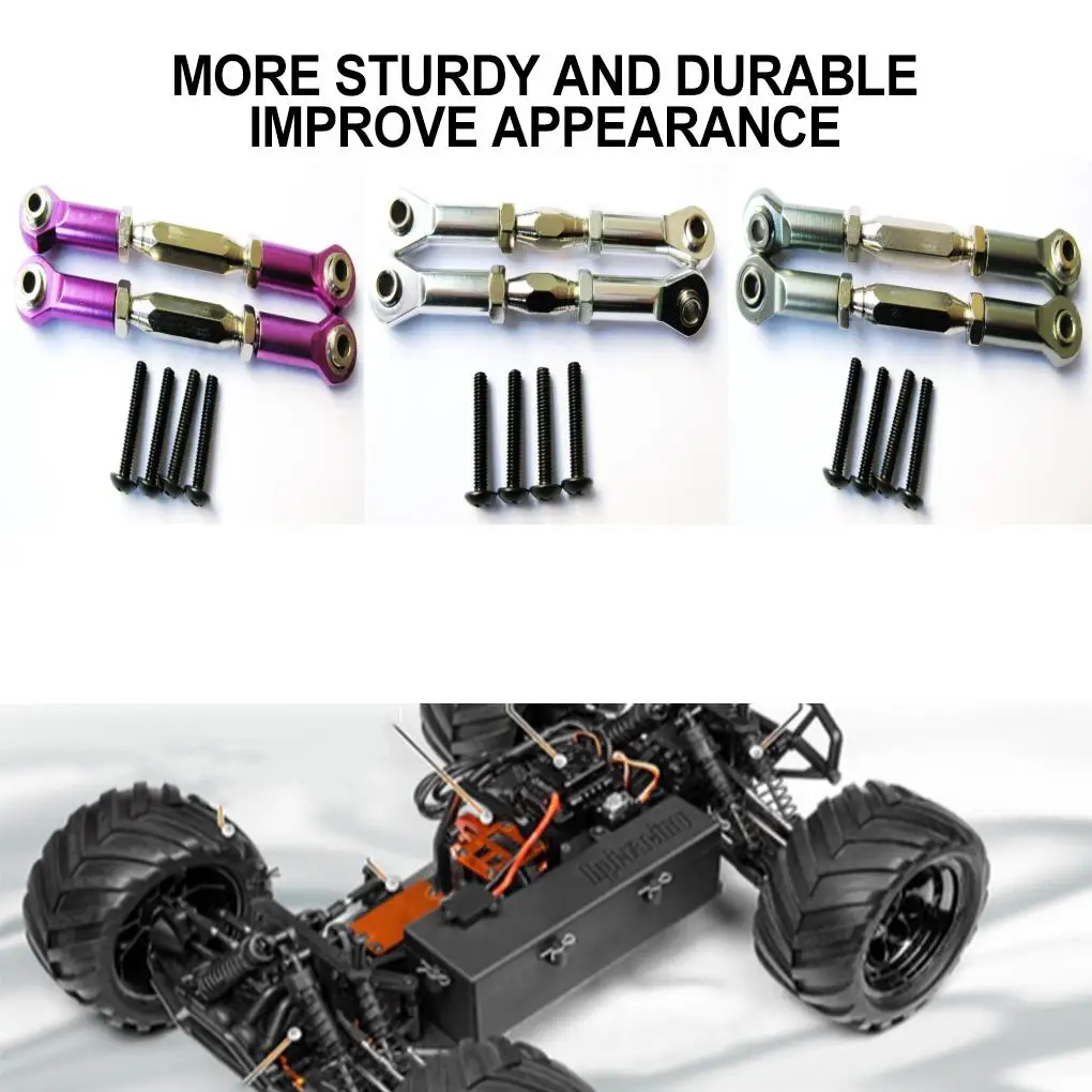 Aluminum Alloy 1 10 Steering Link Rod Set 2pcs Wheelbase Rc Steering Link Rod Set For HPI BULLET3 0 RC Car Part