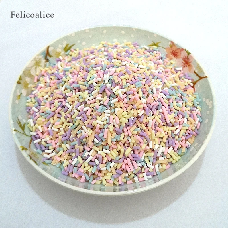 20g DIY Slime Filling Material Nail Arts Deco,Hair Accessories Fake Candy Sweets Sugar Polymer Clay Sprinkles Decorations