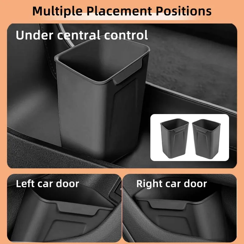 Silicone Car Interior Storage Box Portable Garbage Can Organizer Accessories