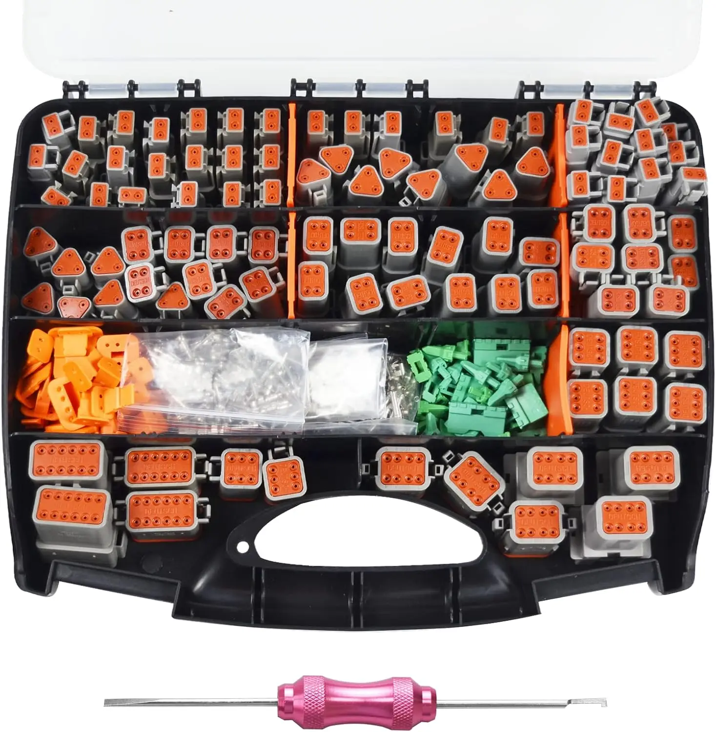 

Комплект разъемов Deutsch, 685 шт., 2-12-контактные серые разъемы DT, 16 # Контакти, водонепроницаемый автомобильный электрический комплект