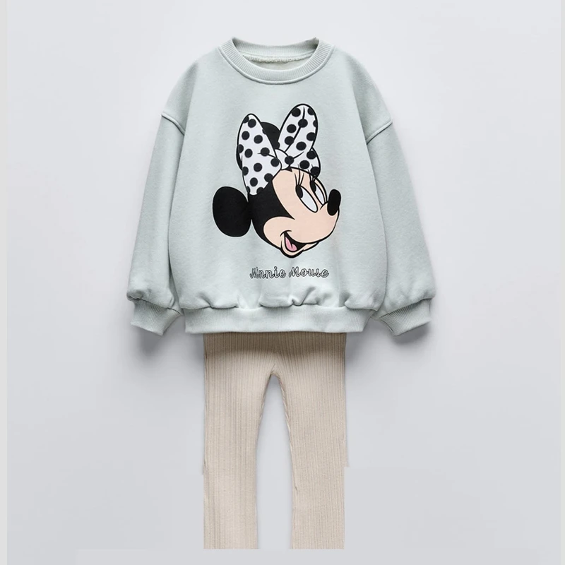 New Long Sleeve Suits Cartoon Print Sweatshirt Pants 2pcs 0-6Year Kids Casual Hoodies All-match Pants Autumn Clothes Outer Wear image 4
