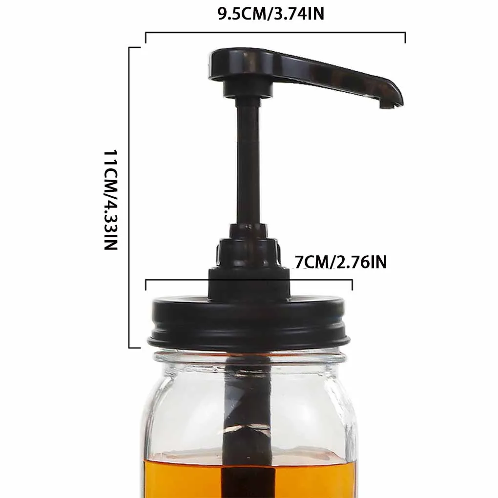 أغطية مضخة توزيع شراب وصلصة العسل، مضخة توزيع شراب القهوة محكمة الغلق ومضادة للتسرب للمطبخ 70 مم/86 مم #5