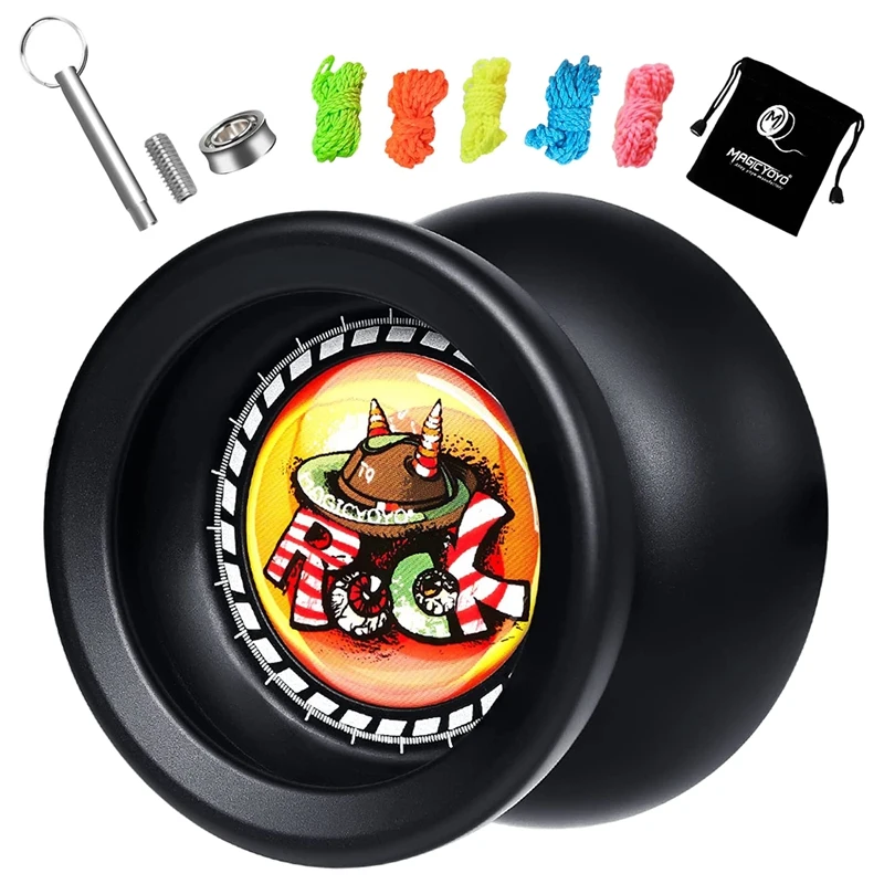 

MAGICYOYO Responsive Yoyo T9 Professional Yoyo With Replacement Unresponsive Bearing,Axle, Removal Bearing Tool,Glove,5 Strings