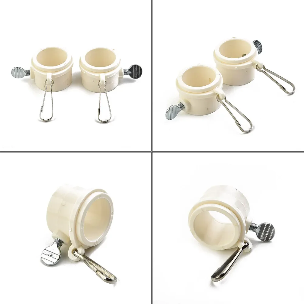 2pcs/Set Flag Pole Mounting Rings Anti Wrap Grommet Clip Flag Pole Attachments Degree Rotating Flag Pole Mounting Rings