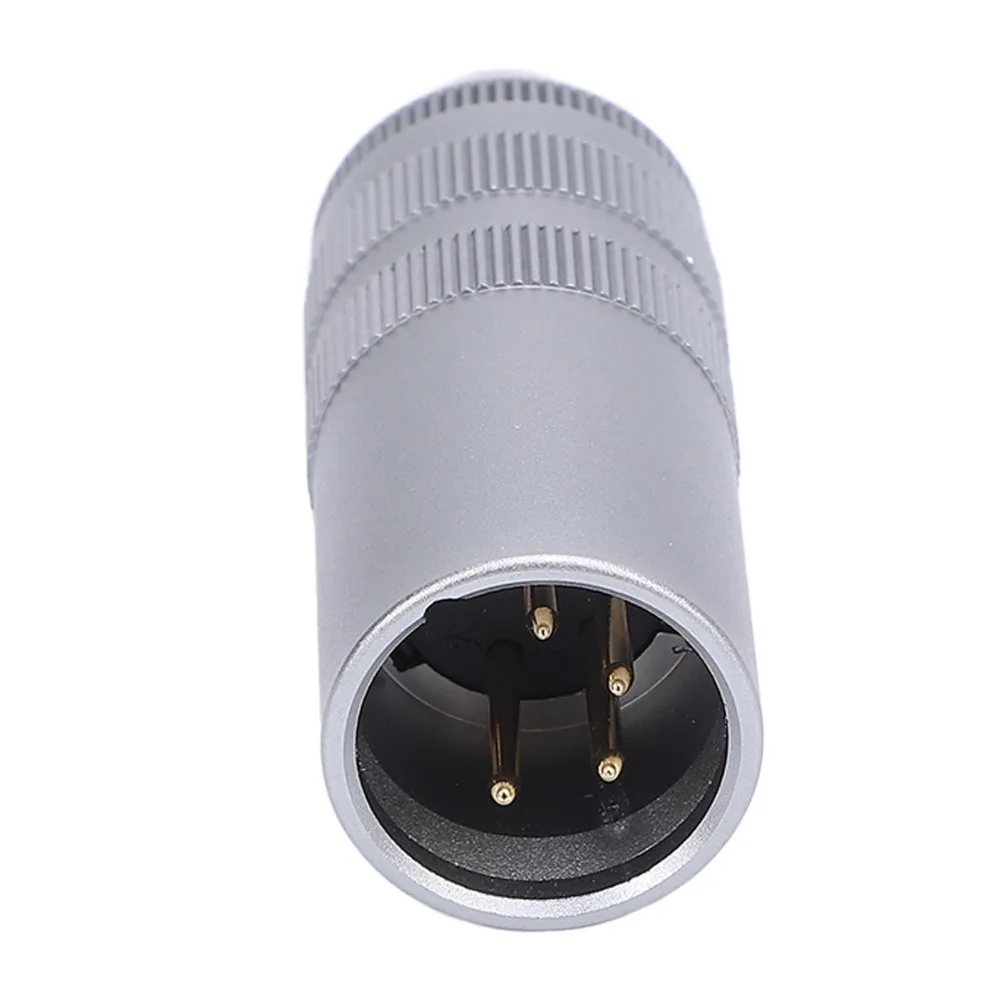 Metal 4 Pin XLR Male Connector Plug and Play Sound Transmission XLR Male to 3.5mm Balanced Female Microphone Adapter For Mixers