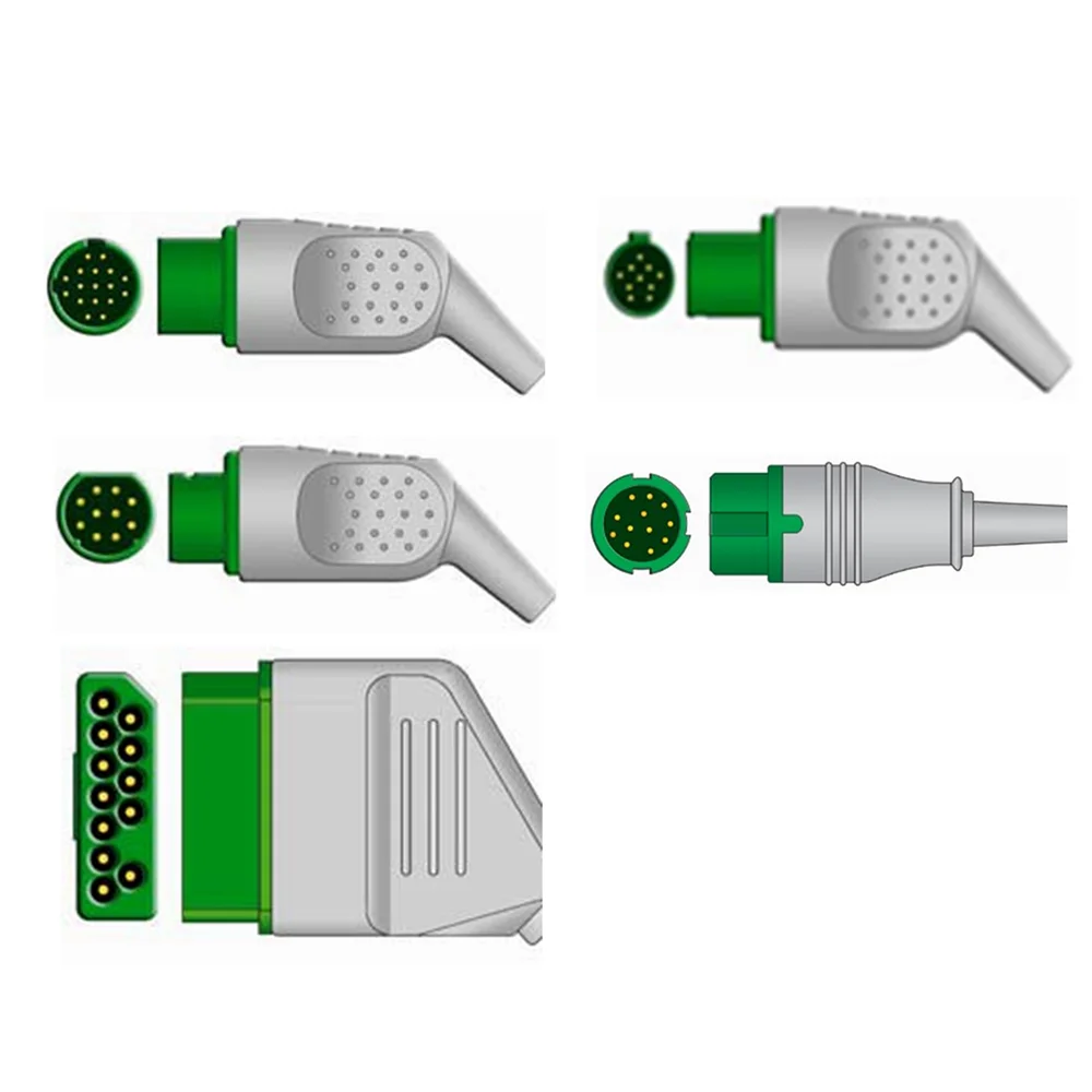 Oxygen spo2 connector for Simens Spacelabs Hellige Nihon kohden Min*dray patient monitor EKG machine