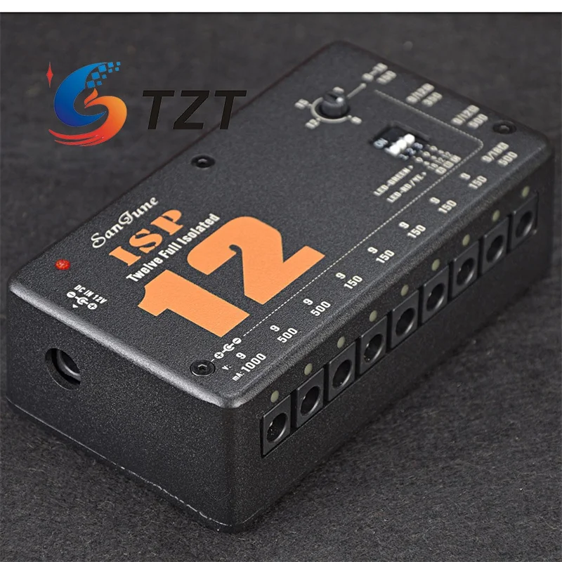 TZT ISP15 15-Channel/ISP12 12-Channel Fully Isolated Guitar Pedal Power Supply Isolated Power Supply for Stomp Box