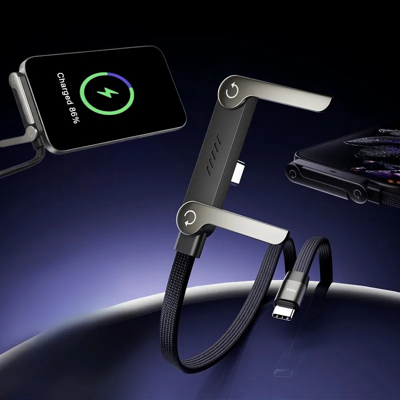 

【PUBLICITY】Adjustable Phone Tablet Stand Holder 240W Fast Charging Foldable Bracket Type-C To Type-C PD Data Cable Data Wire