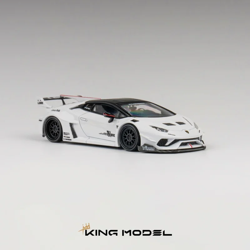 **Preorder** Kingmodel 1:64 LBWK Huracan Wide body modification Yellow/ White Diecast Model Car