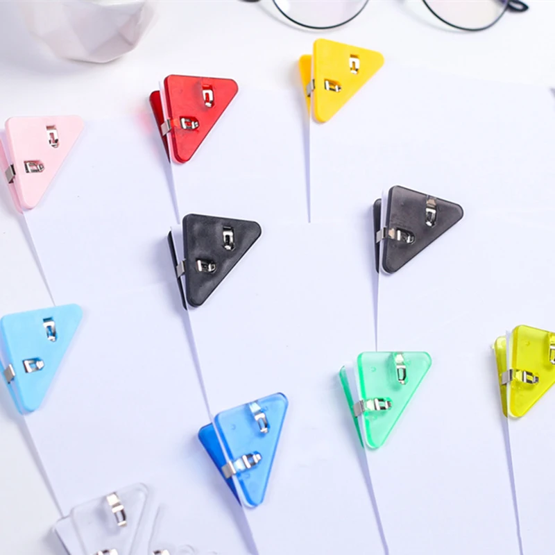 コーナーペーパークリップ、ブックマーク、ブックマーク、ドキュメント、文房具、オフィス、デスクオーガナイザー、5個