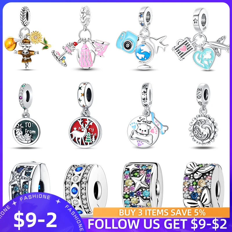 Noble 925 Sterling Silver Charm Scarecrow Beads Fit Original Pandora Bracelet&Bangle DIY Friends Birthday Jewelry New Gifts 2024