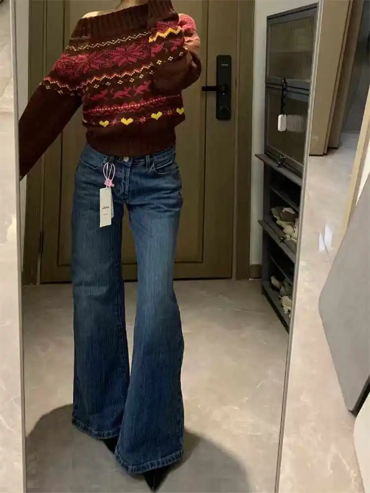 

Blue Jeans Women Y2K Hip Hop Vintage High Waisted Jeans Straight Streetwear Casual Oversized Large Size Wide Leg Denim Pants