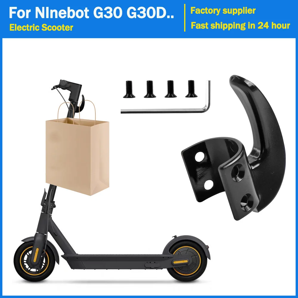 Electric Scooter Storage Hook for Segway Ninebot MAX G30 G30D Skateboard Hanging Bags Claw Curved Hanger Hook screws Accessories