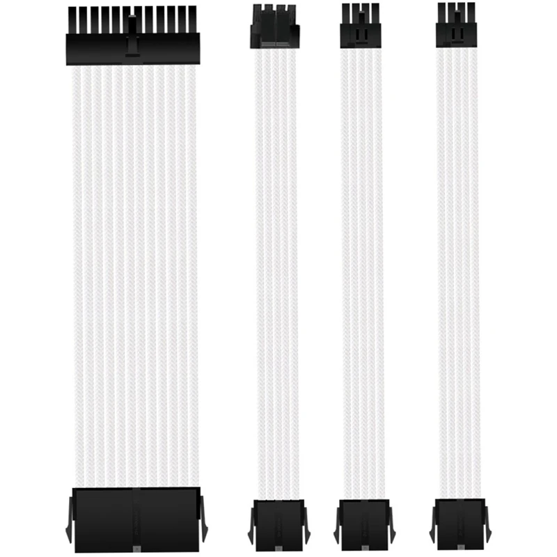 

NEW-1Set 30Cm ATX Basic Extension Cable PC GPU CPU Power Supply Sleeved Wire Computer Connectors 24-PIN 8-PIN 4+4PIN