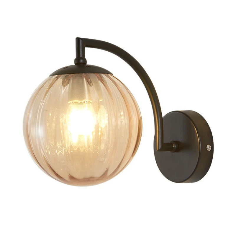 Modern Led Wall Lamp color Glass wall Light Nordic Minimalist Living Bedroom Bedside Sconce Dining Kitchen Indoor Light Fixtures