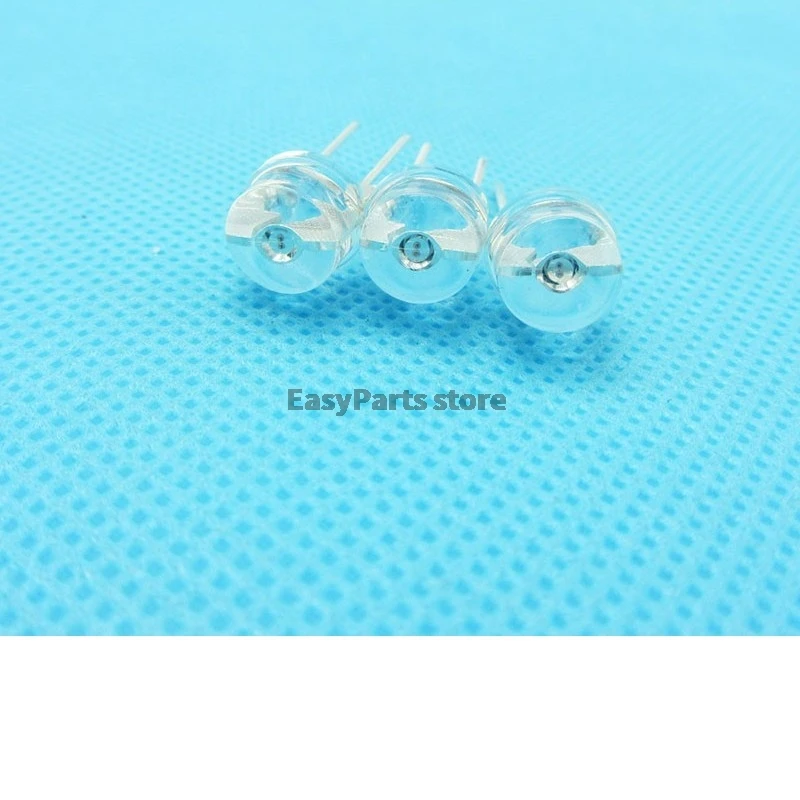 10PCS F8 8mm Red Straw Hat Light LED Emitting Diode Ultra Bright Lamp Bead Plug-in DIY Kit Practice Wide Angle 8 mm