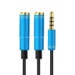 3.5mm słuchawki przedłużacz splittera Audio Stereo Y Splitter (dźwięk hi-fi) 3.5mm męskie do 2 portów 3.5mm żeński spiter