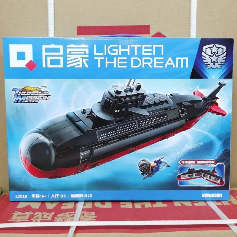 New Keeppley Building Blocks Flying Shark Annihilates Strategic Nuclear Submarine Amphibious Assault Ship Model Kids Toys Gifts