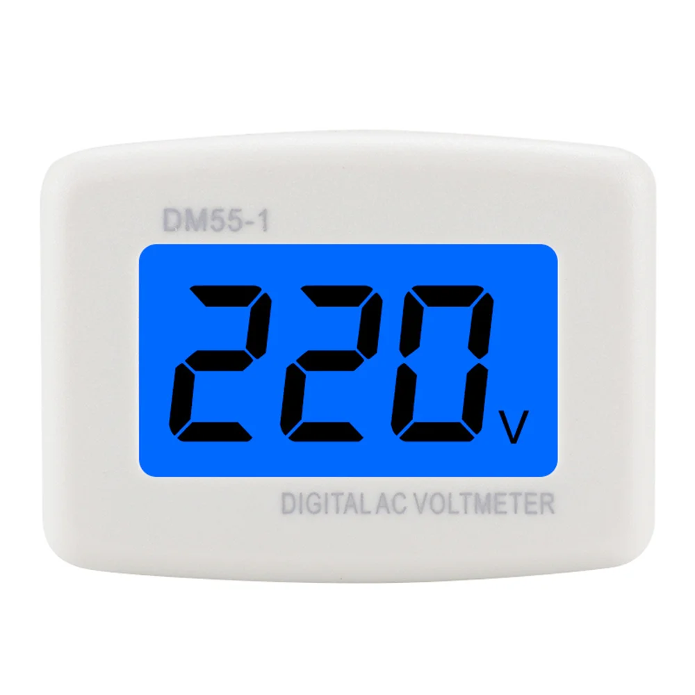 DM55-1 Digital AC Voltmeter EU US Plug Volt Meter Socket Voltage Tester LCD Display 110V 220V Wall Flat Voltage Mete