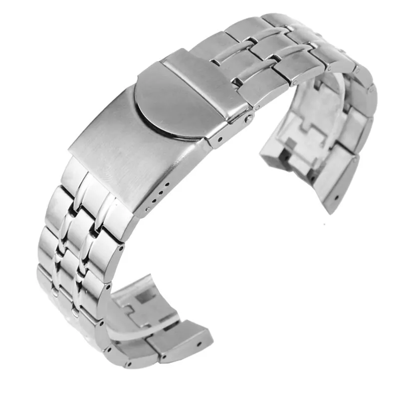 Cinturino in acciaio con bocca convessa concava curva solida da 21 mm adatto per cinturino in acciaio inossidabile da uomo Swatch YRS403 412 402