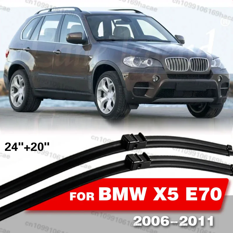 

Wiper LHD Front Wiper Blades Set For BMW X5 E70 2006 - 2011 Windshield Windscreen Window Brushes 24"+20" Car Accessories