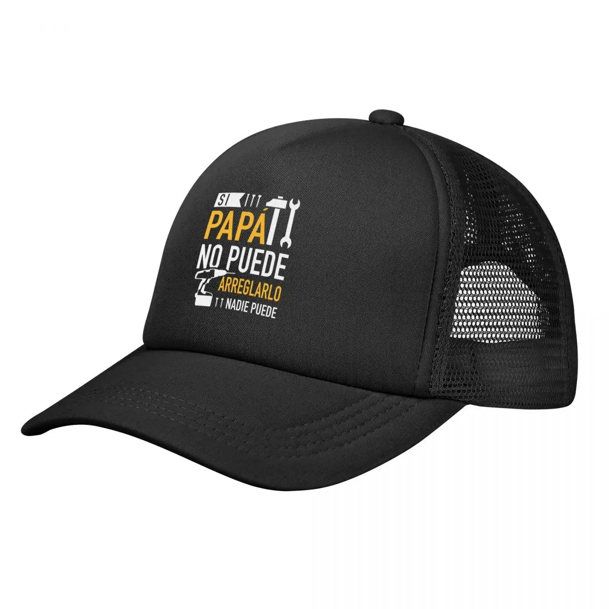 If Dad Can't Fix It We're Screwed Retro Spanish Father Papa Gift Men Baseball Caps Mesh Hats Washable Sport Men Women Caps