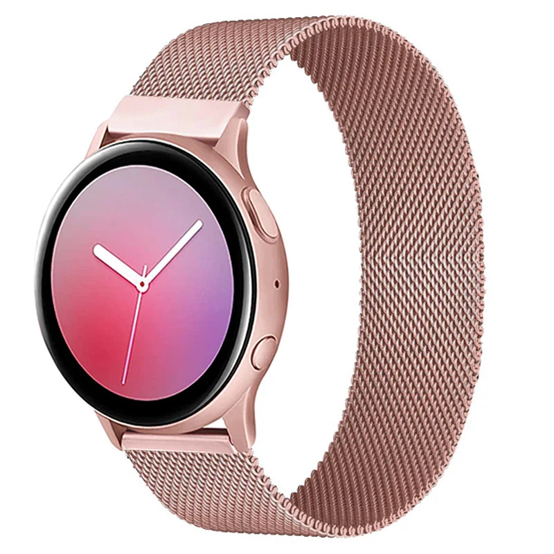 20มม.22มม.สร้อยข้อมือแม่เหล็กสำหรับ Samsung 3สาย41มม./42มม.45มม./46มม.Huawei GT/GT2/2e Galaxy Active 2 40/44มม.เกียร์ S3