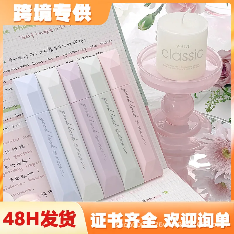 4 PCS Pen Type Point Dispensing Ins Gradual Change Correction Tape Type Double-sided Tape Sticky Super Tape Manual Hand Account