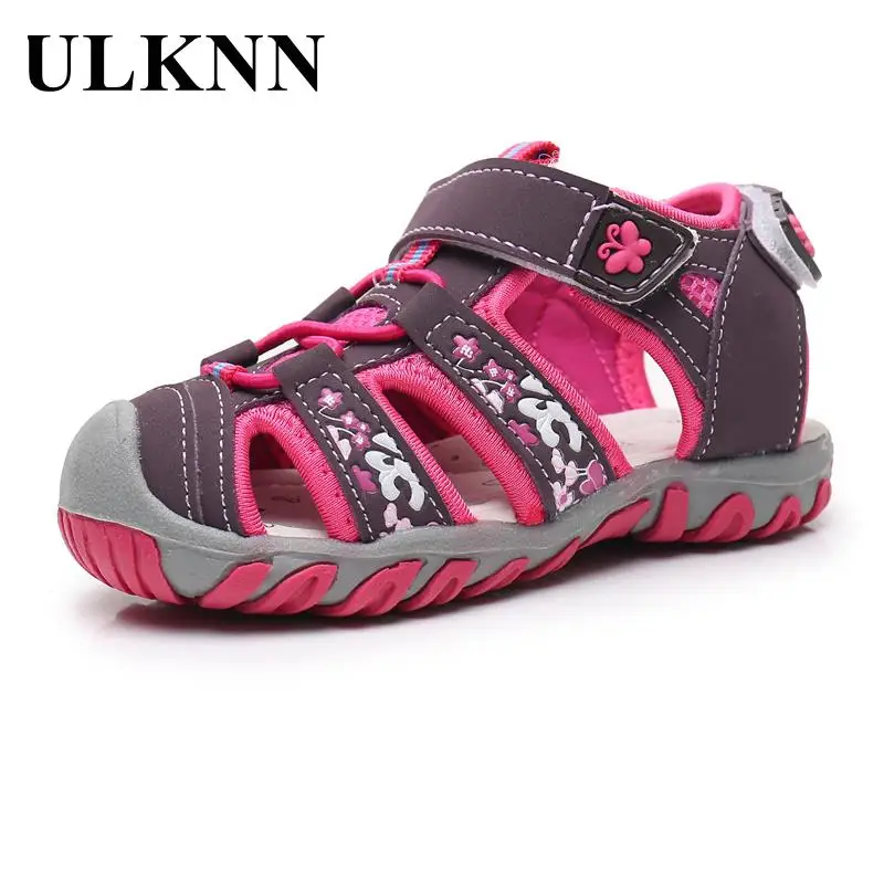 ULKNN Girl's Summer Beach Sandals Girls Casual Kids Shoe Closed Toe  Sport Sandals For Girls Soft Baby Toddler Roman Shoes