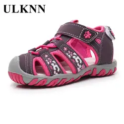 ULKNN Girl's Summer Beach Sandals Girls Casual Kids Shoe Closed Toe  Sport Sandals For Girls Soft Baby Toddler Roman Shoes
