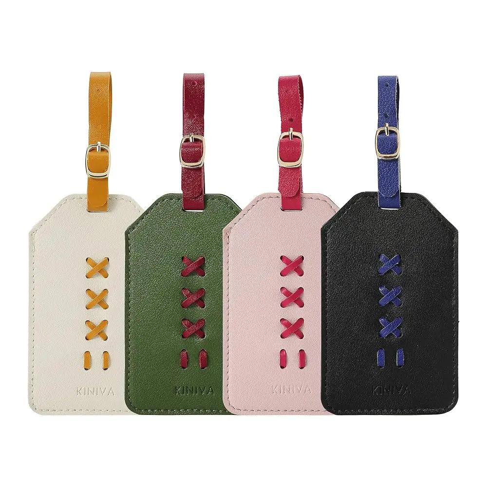 

4 Pack Luggage Tags for Suitcase Women,Cute Suitcase Tags Identifiers Holder for Travel Cruise Essentials (Muiticorlor-4 Pack)