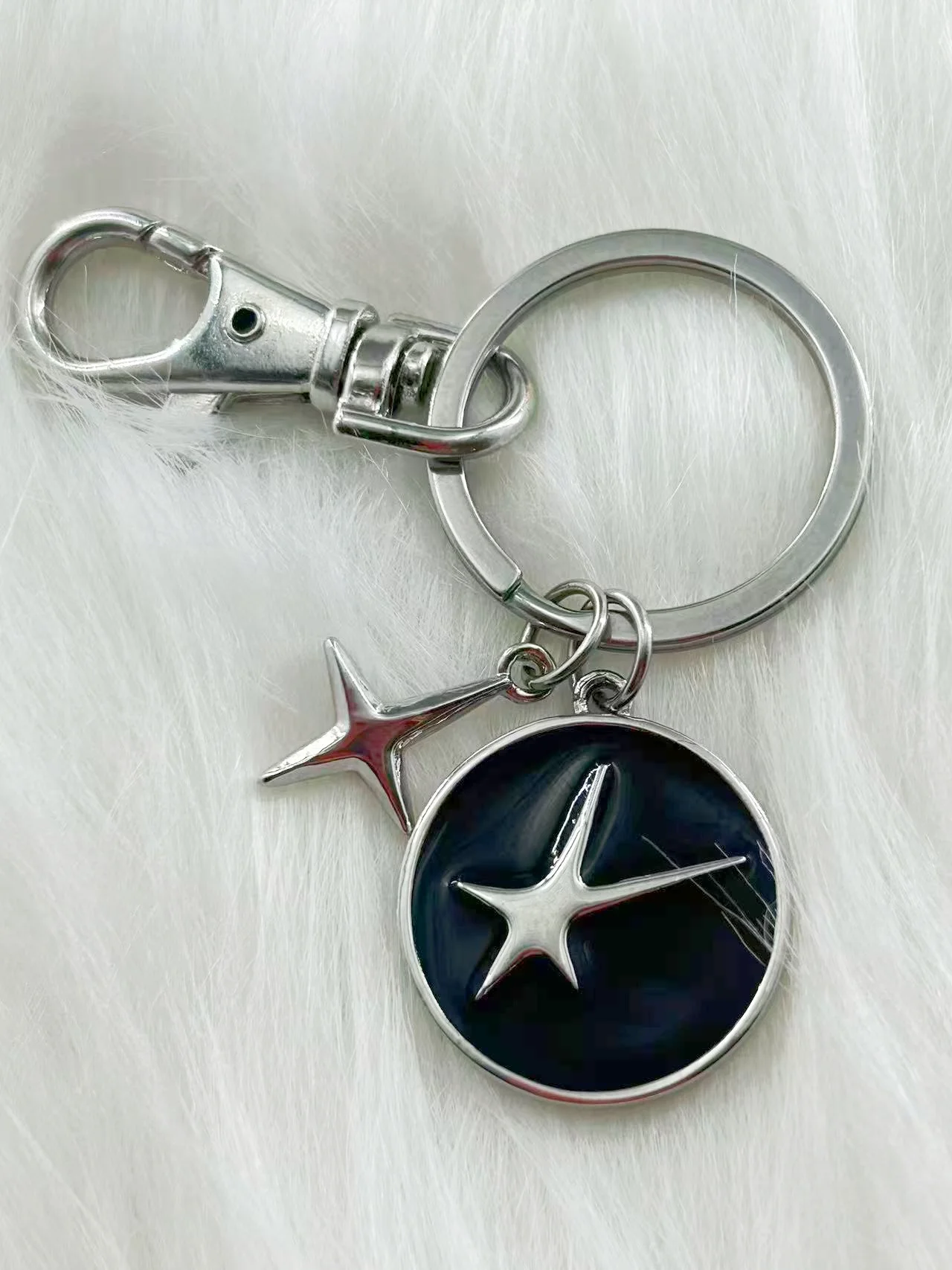 HOUWU Alloy Dripping Oil  Eye Pendant Palm Bag Pendents Father's Fashion  Star Demon Eye Keychain  Day Gifts