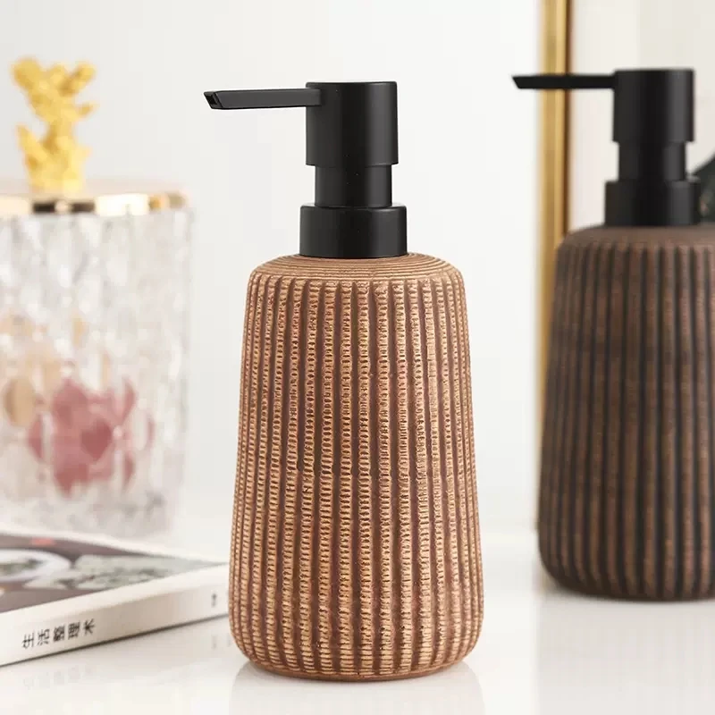 Ceramic Liquid Soap Dispensers 400ML Hand Wash Bottle Shower Gel Shampoo Bottles Bathroom Accessories