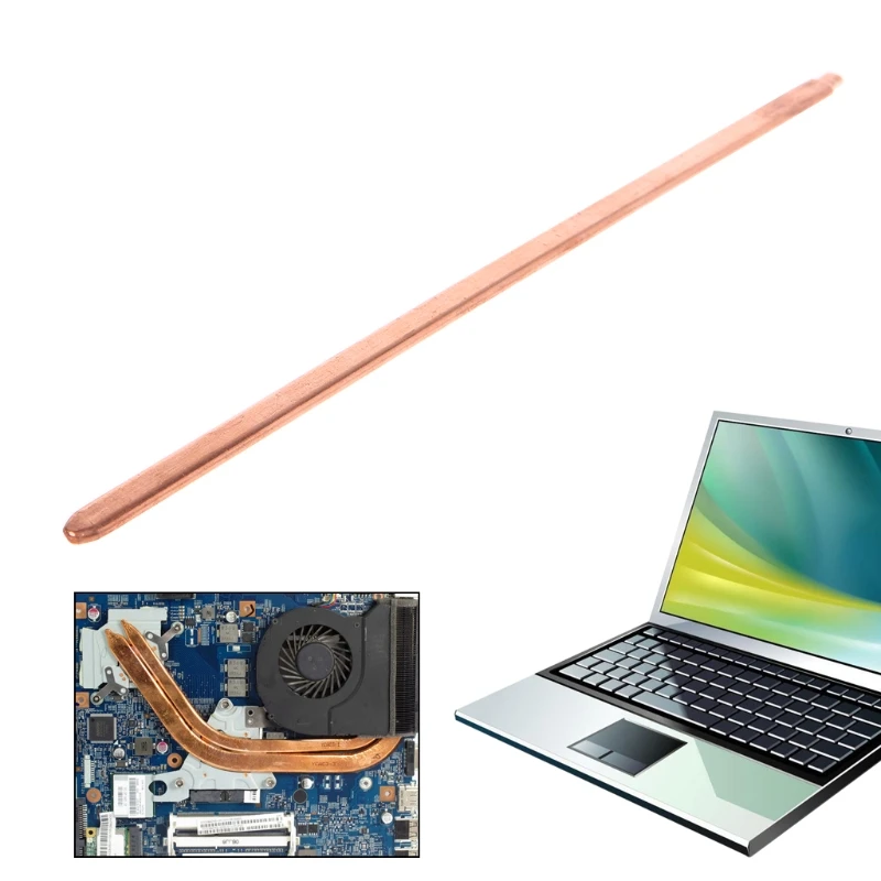 DIY Notebook Tube CPU Flat Heat Pipe, Portable CPU Heat Sink Tube