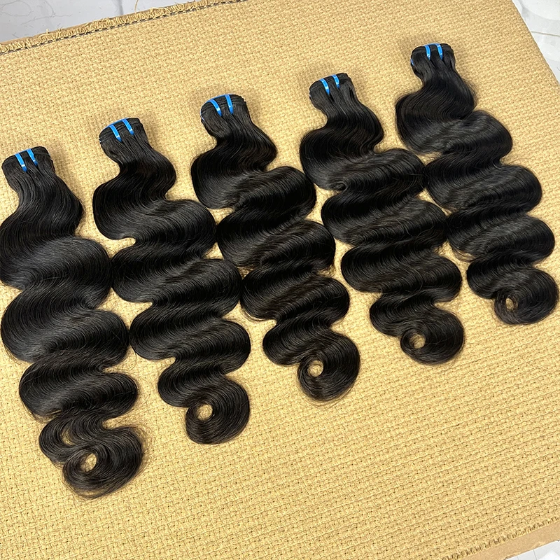 16A Класс Virgin Объемная волна Пучки человеческих волос Необработанные вьетнамские пучки волос 10-30 дюймов Двойная прорисовка Необработанные наращивание волос # 1B