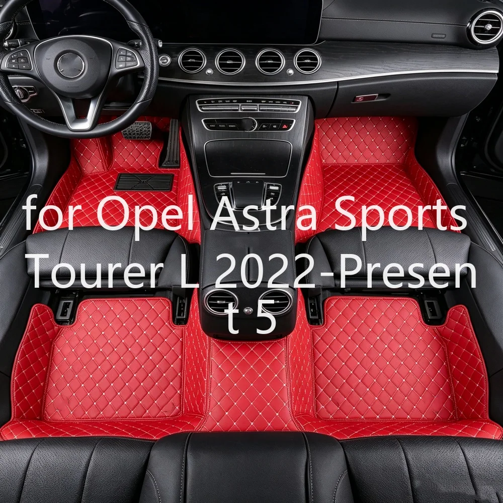 Hochwertige maßgefertigte Autofußmatten für Opel Astra Sports Tourer L 2022-heute, 5-Sitzer, PU-Leder, vollständige Abdeckung, kratzfest, rutschfest, Auto-Fußmatten-Zubehör 3s650