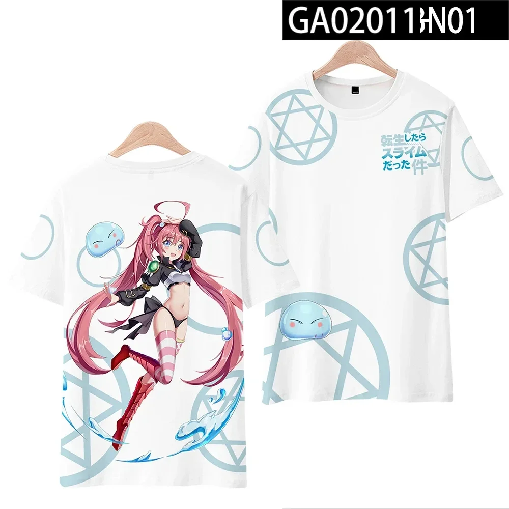 Dieses Mal wurde ich als Slime Rimuru Tempest wiedergeboren. 3D-Druck-T-Shirt für Damen und Herren, Sommer, kurzärmelig, lustiges T-Shirt – Detail 22